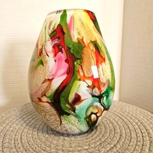Fidrio Colorful Abstract Glass Vase